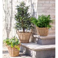 Kvetináč Kari W/Handles Round Rattan 25cm