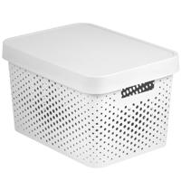 Plastový úložný box s vekom  Infinity 17l 229153 biely