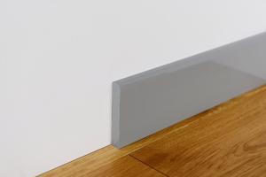 Podlahová lišta MDF FOGE LB1 100 sivá polomatná