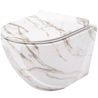 Závesná WC misa Carlos duroplast/Slim/Zm Lava Shiny